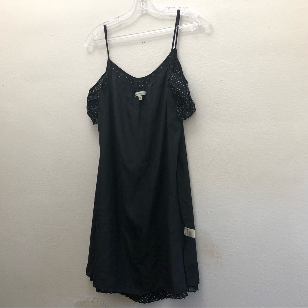 Max Studio Polka Dot Spaghetti Strap Off Shoulder Mini Dress Women's Size S - Picture 7 of 9